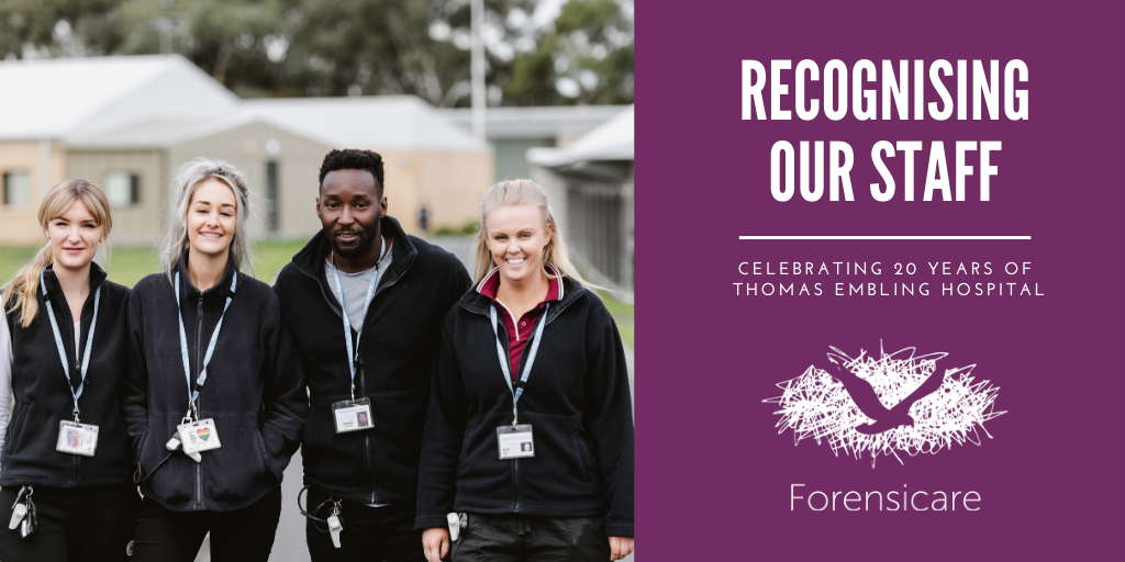 Recognising our incredible staff celebrating 20 years of thomas embling hospital
